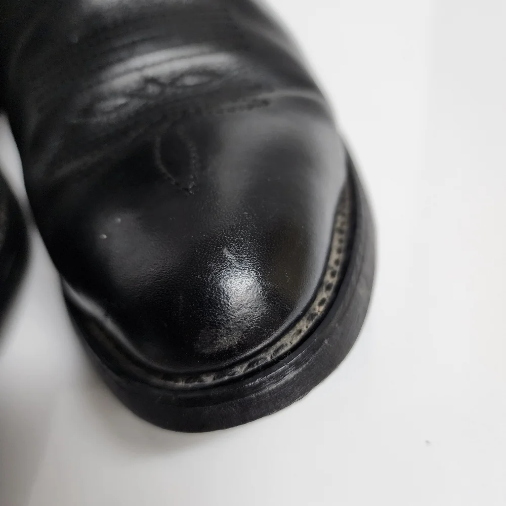DURANGO LEATHER UPPER ROUND TOE SIDE ZIPPER BOOT
